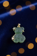 14K ICED-OUT GUMMY TEDDY BEAR PENDANT