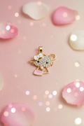 14K ICED-OUT HELLO KITTY CHARM PENDANT