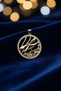 14K ROUND DRAGONFLY FILIGREE PENDANT LH1014A