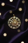 14K SPIDER WEB MEDALLION PENDANT DC-63800001