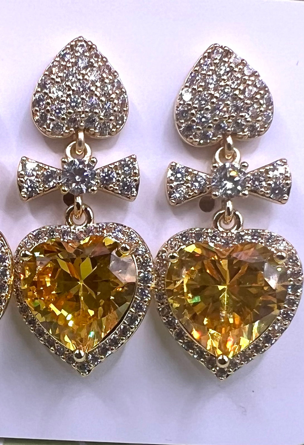 14K Yellow Heart Earring JEXX-6693