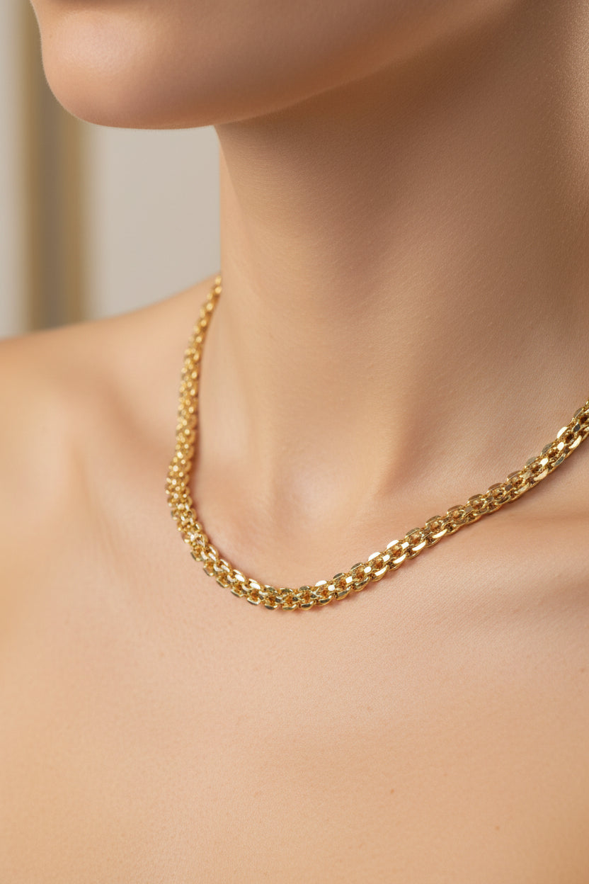 14K Necklace Chain 3.7N 50CM LCC-28270035