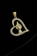 14K Heart Virgin Pendant DC-88500001