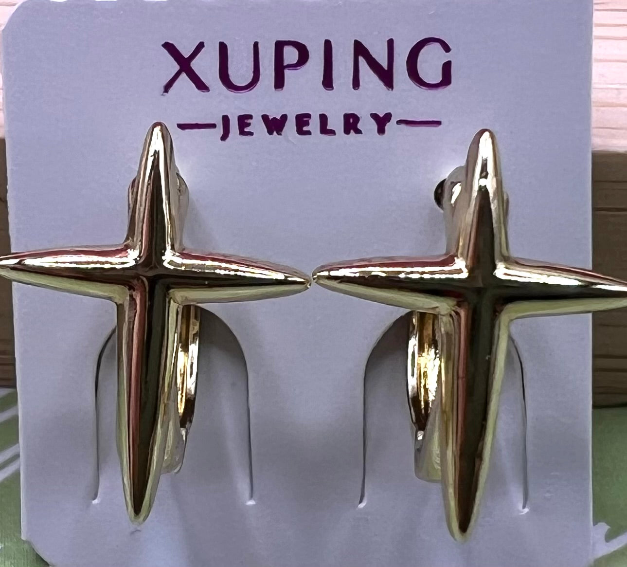 14K Cross Earings TESM-1412