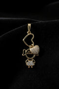 14K Girl Heart Pendant ZPYX-4159