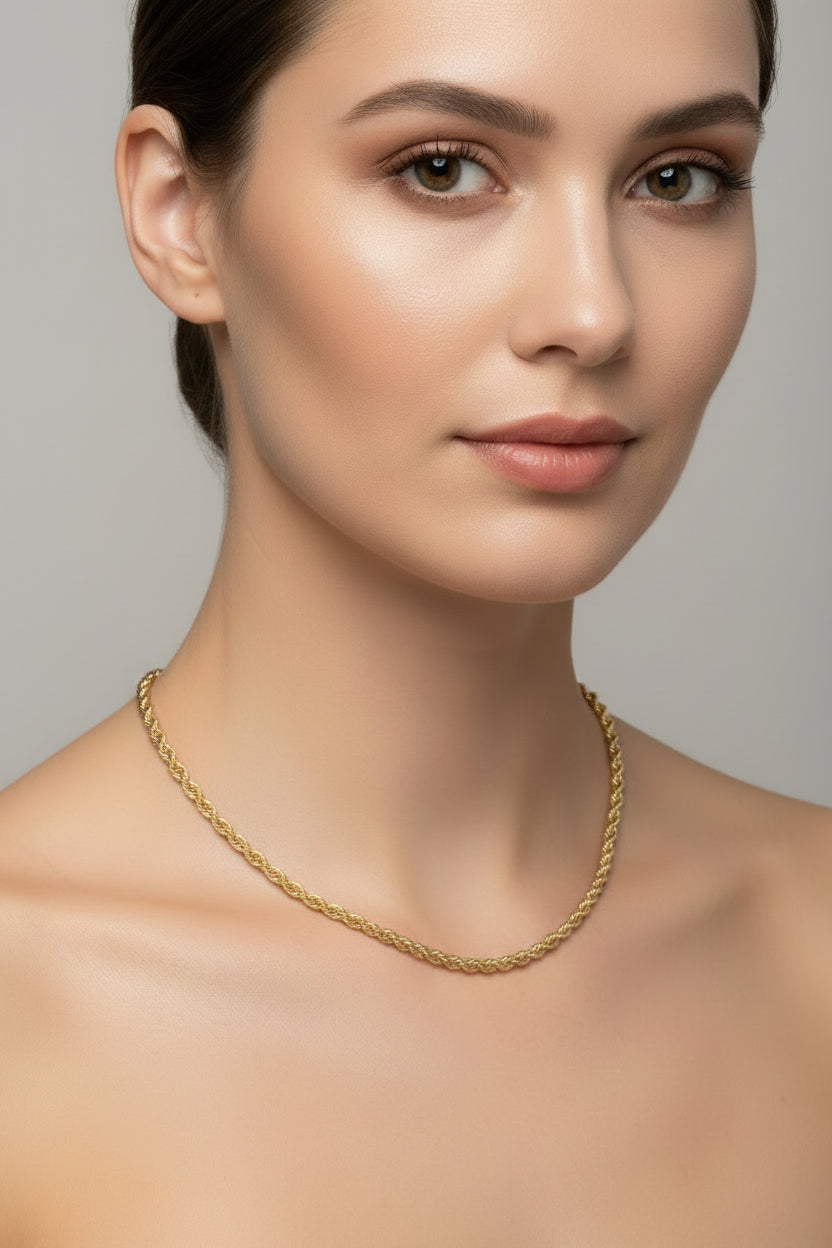 14K Rope Necklace Chain 2.5N-60CM LCC-28450049