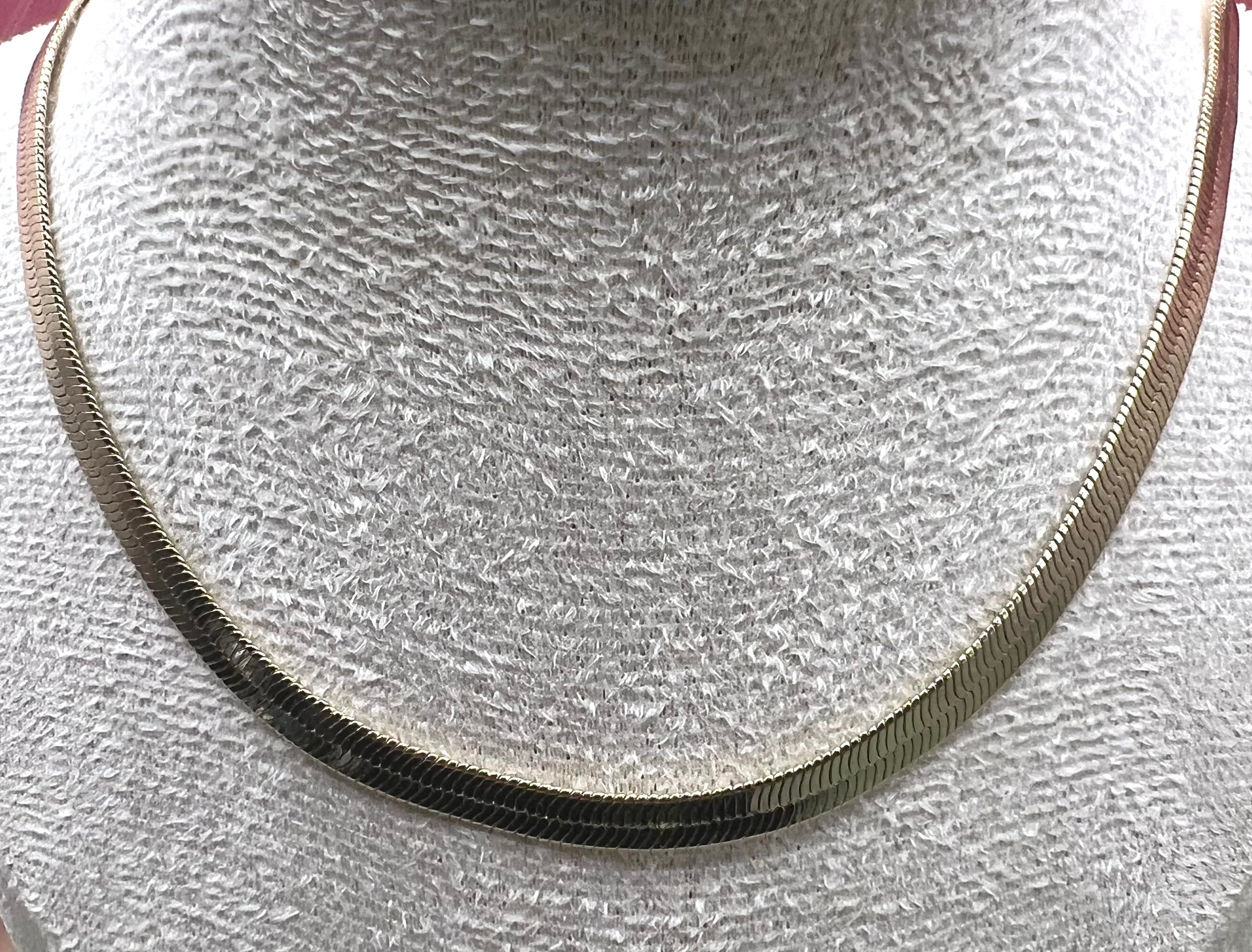 14K Omega Flat Necklace Chain  SPD150-6DC X000899275