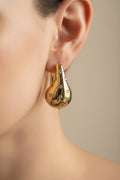 14K PUFFED TEARDROP EARRING RK-93040001