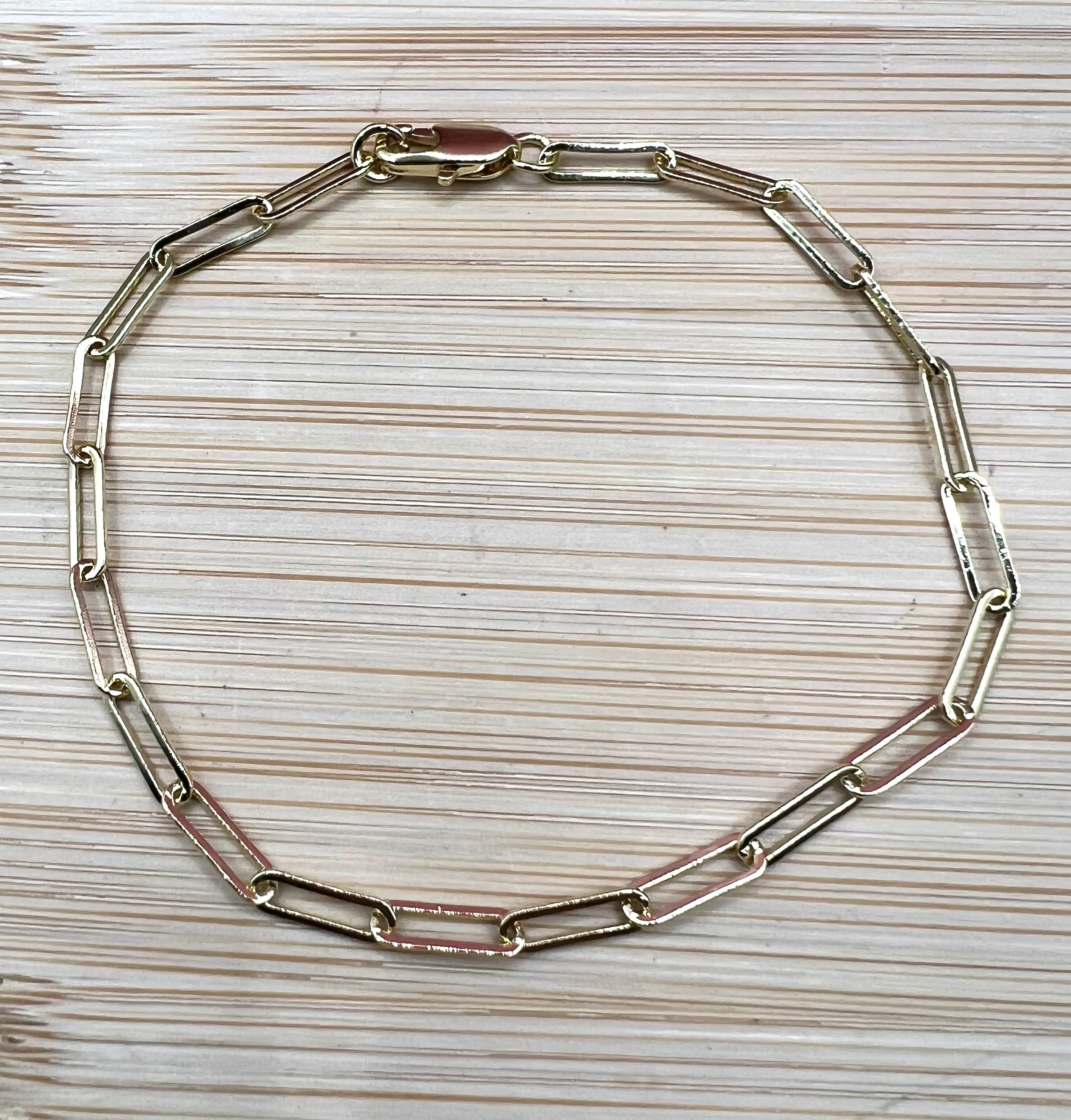 14K Paperclip Anklet 2.7N-19CM LCC-39750005