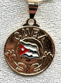 14K Cuban Flag Pendant DC-88770001