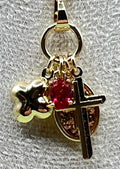 14K Cross Charm Pendant