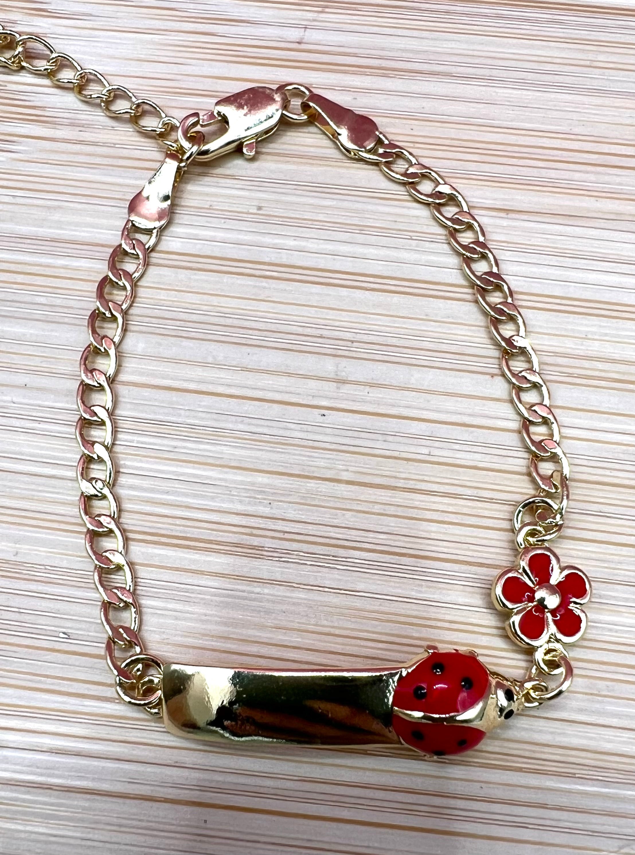 14K Lady Bug Bracelet PS-00630220