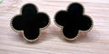 14K Black Clover Earrings RK-62720009