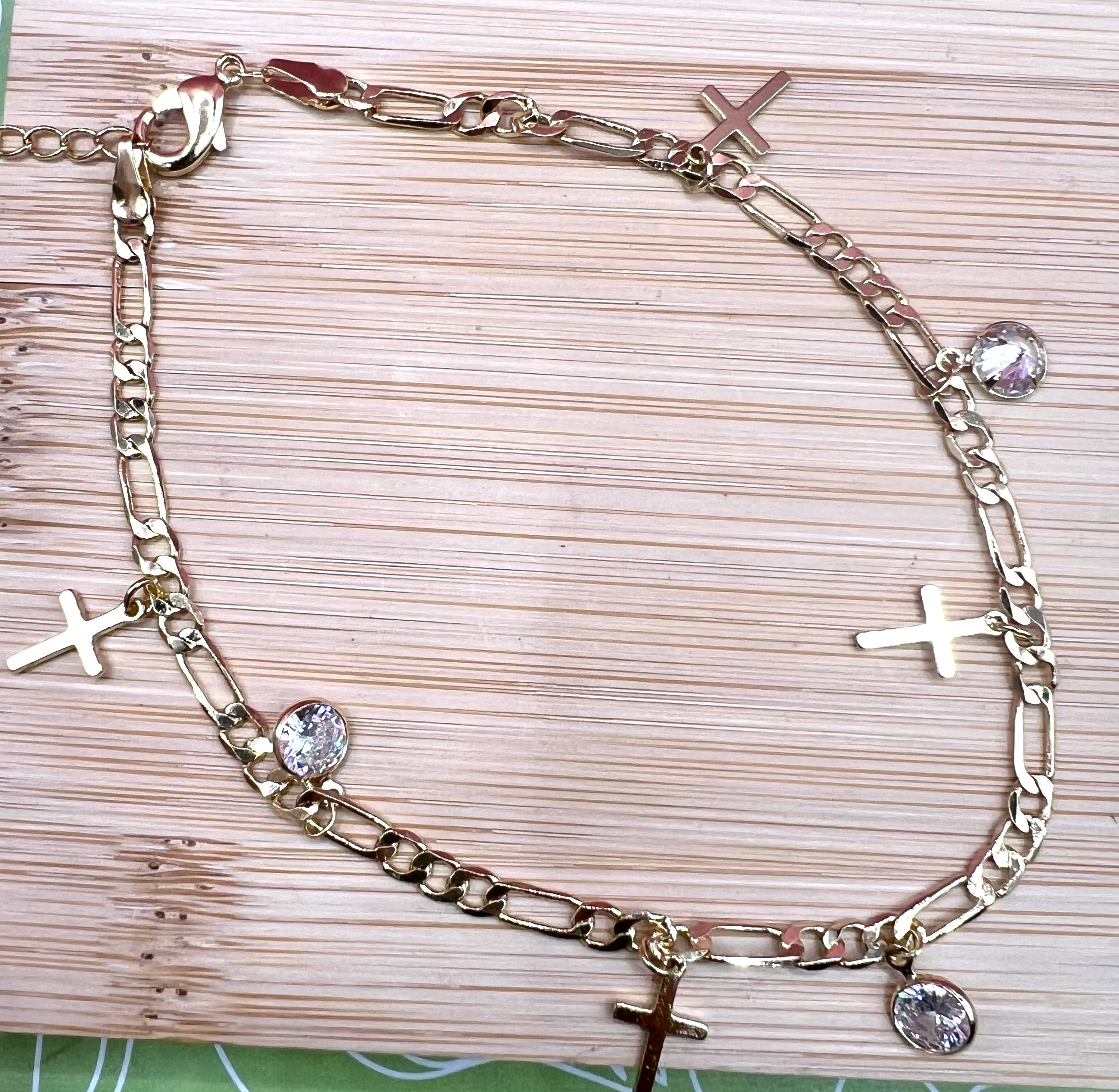 14K Cross Bracelet JD-04610001