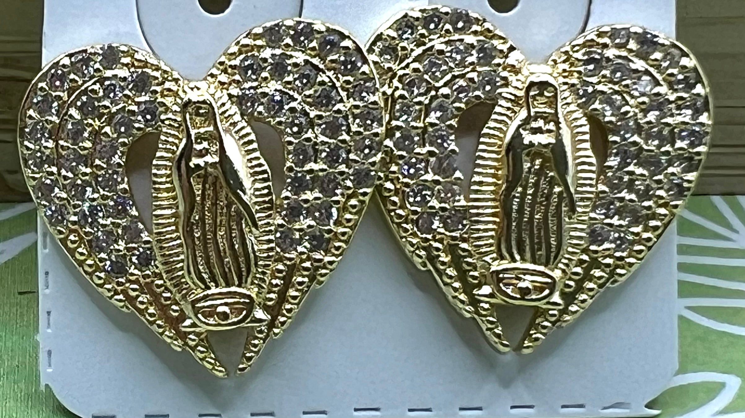 14K Virgin Heart Earrings RK-75600003