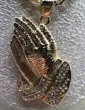 14K Prayer Hands Pendant