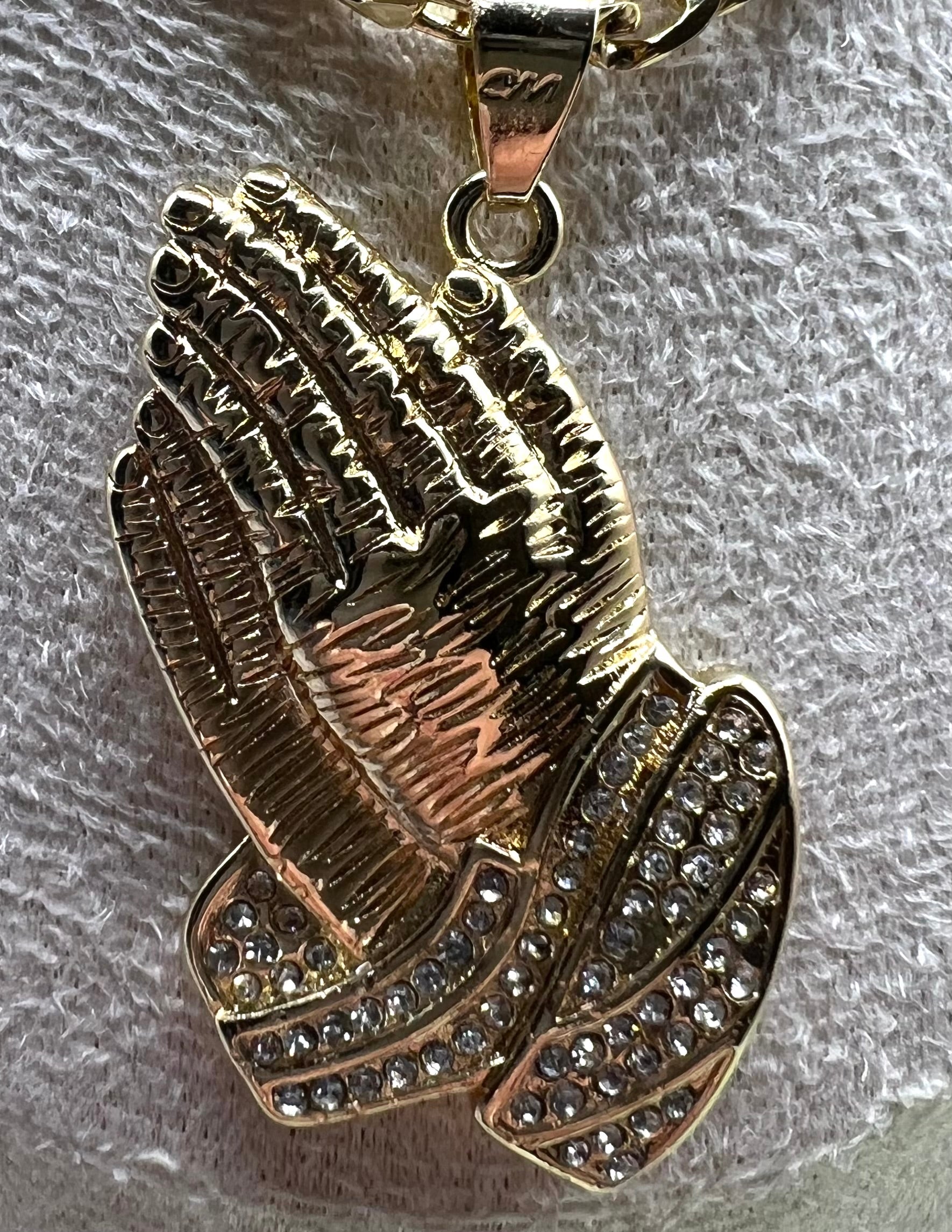 14K Prayer Hands Pendant