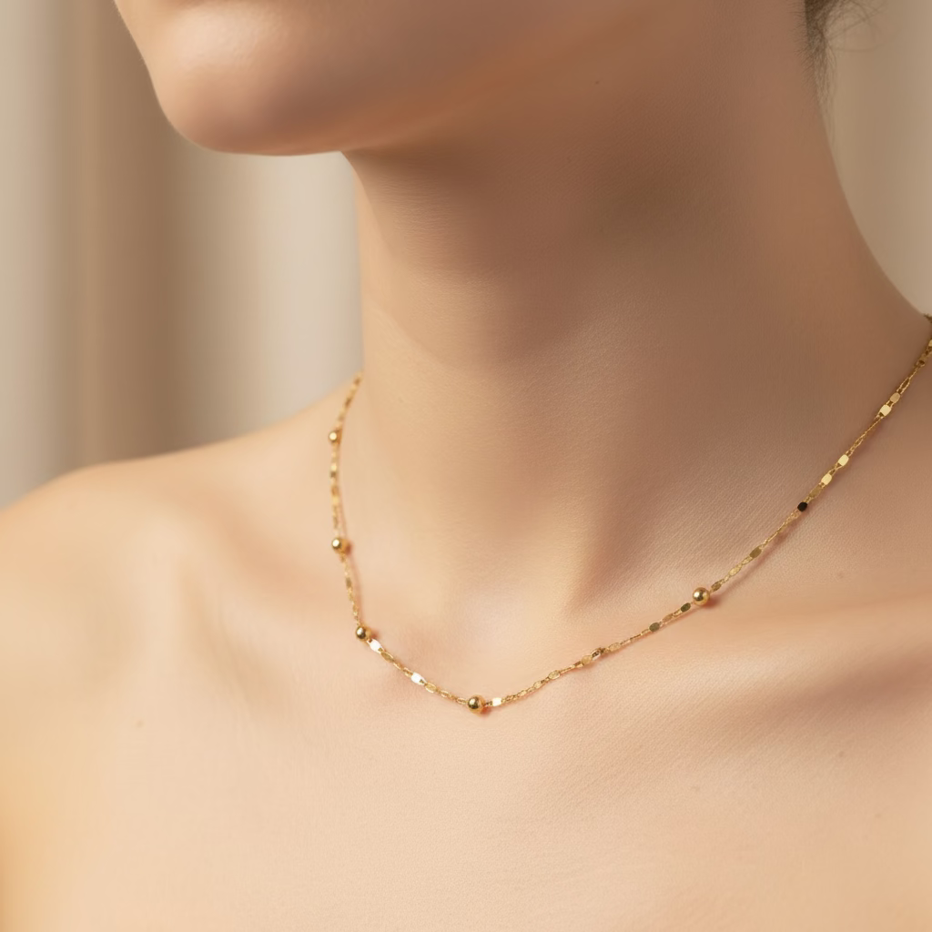 14K 20IN BALL CHAIN VALENTINO NECKLACE 3.5N-50CM LCC-37440008