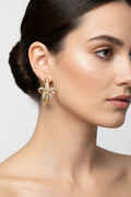 14K BOW HOOP EARRINGS SH2844D