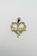 14K "BICHOTA" HEART -SHAPED  CHARM PENDANT