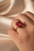14K MED GARNET GEMSTONE RING NB-02240014