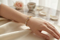 14K  CENTRAL PINK CLOVER TENNIS BRACELET RQ