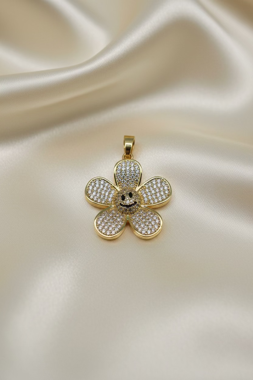 14K FLOWER CHARM  PENDANT