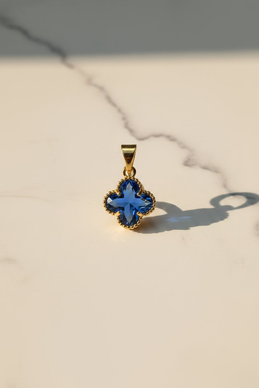 14K BLUE CLOVER PENDANT GS-21740012