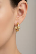 14K GREEK KEY DESIGN EARRING SH2847C