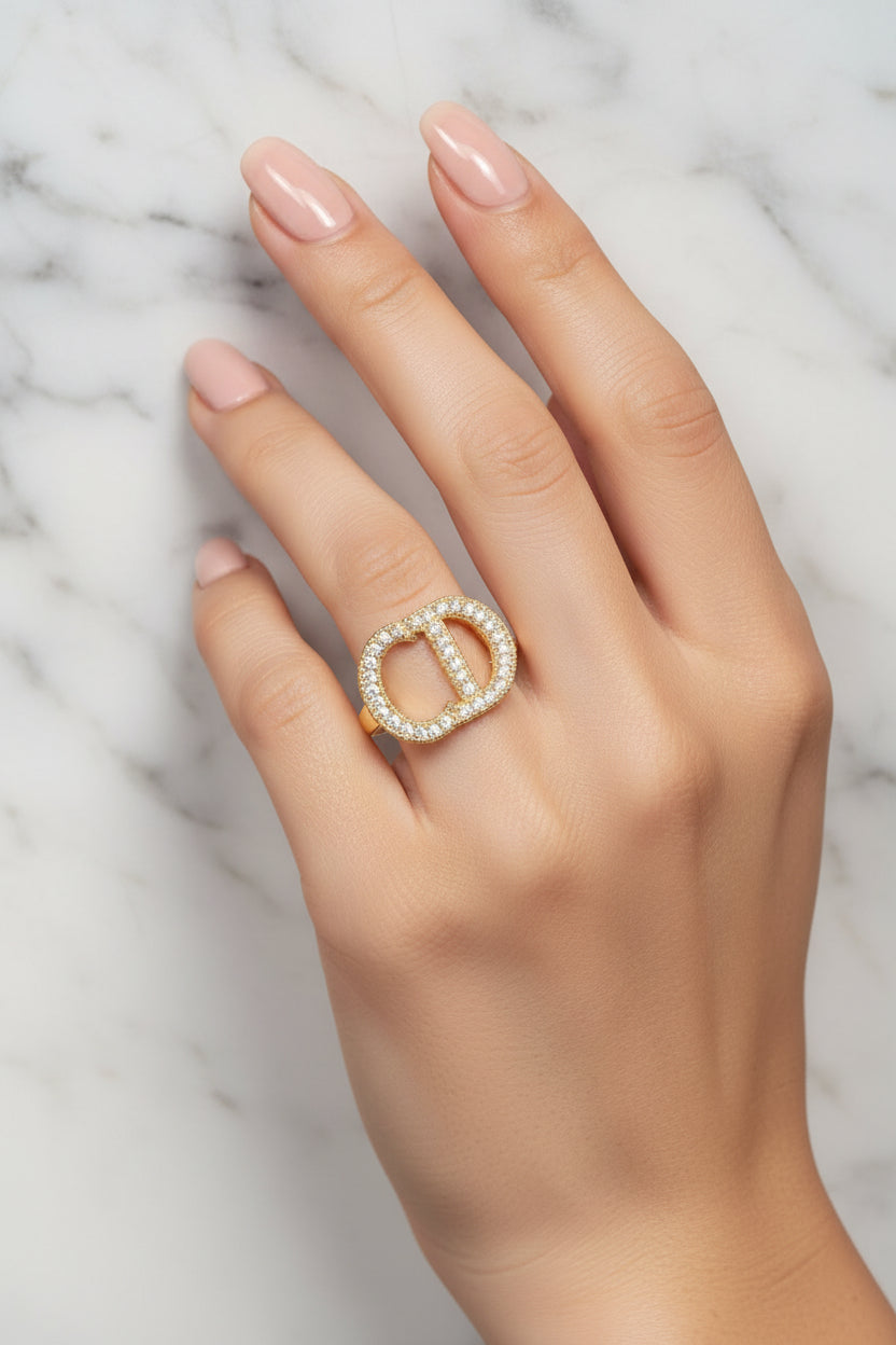 14K DIOR PETIT CD INSP RING