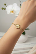 14K CLOVER-MOTIF CUFF BRACELET  CH-09980001