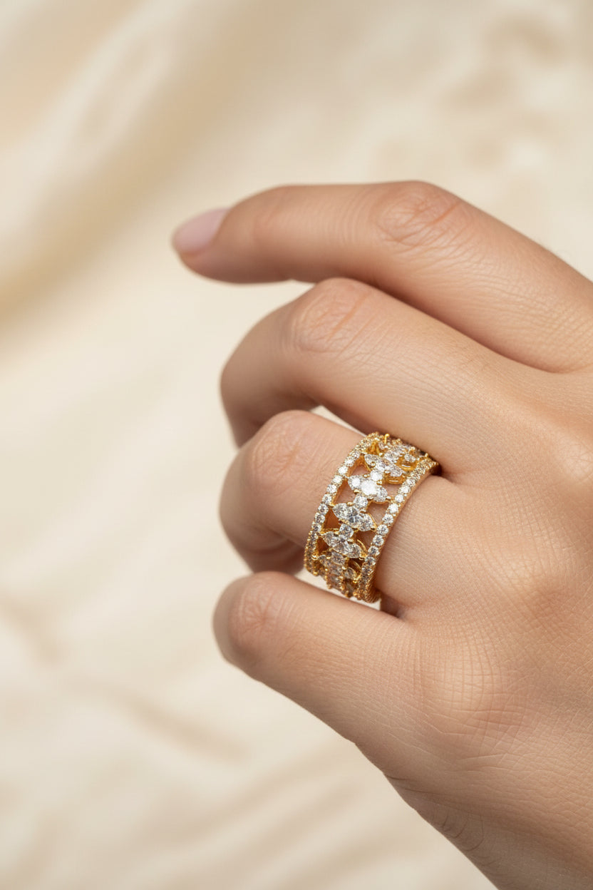 14K FILIGREE DESIGN RING