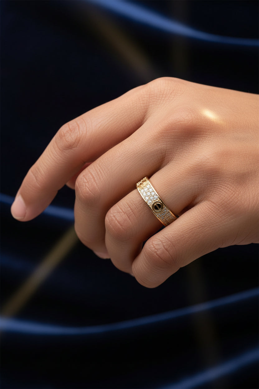 14K CARTIER LOVE DESIGN INSP RING