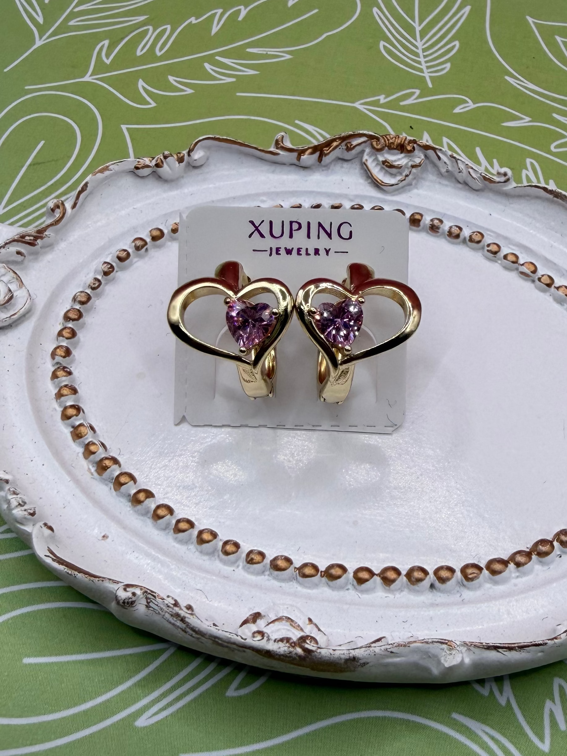 14k Heart Pink Earring TEXX-0103 X001158064