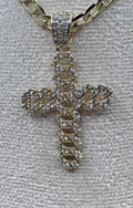 14K Bling Cross Pendant ZPYX-4280