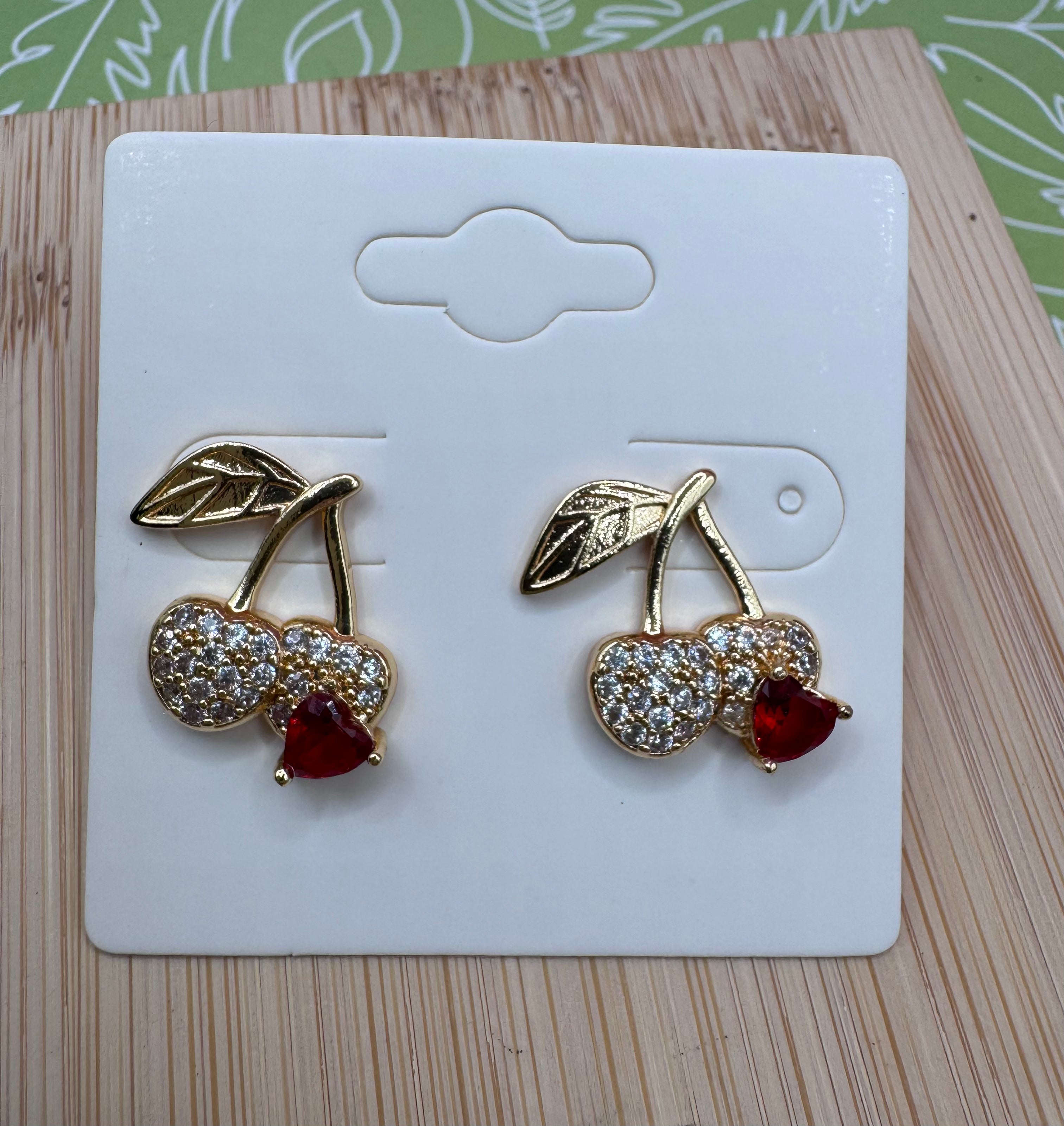 14K Stud Earing RQ-Cherry