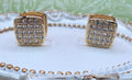 14K Huggie Earing RQ-Square Bling