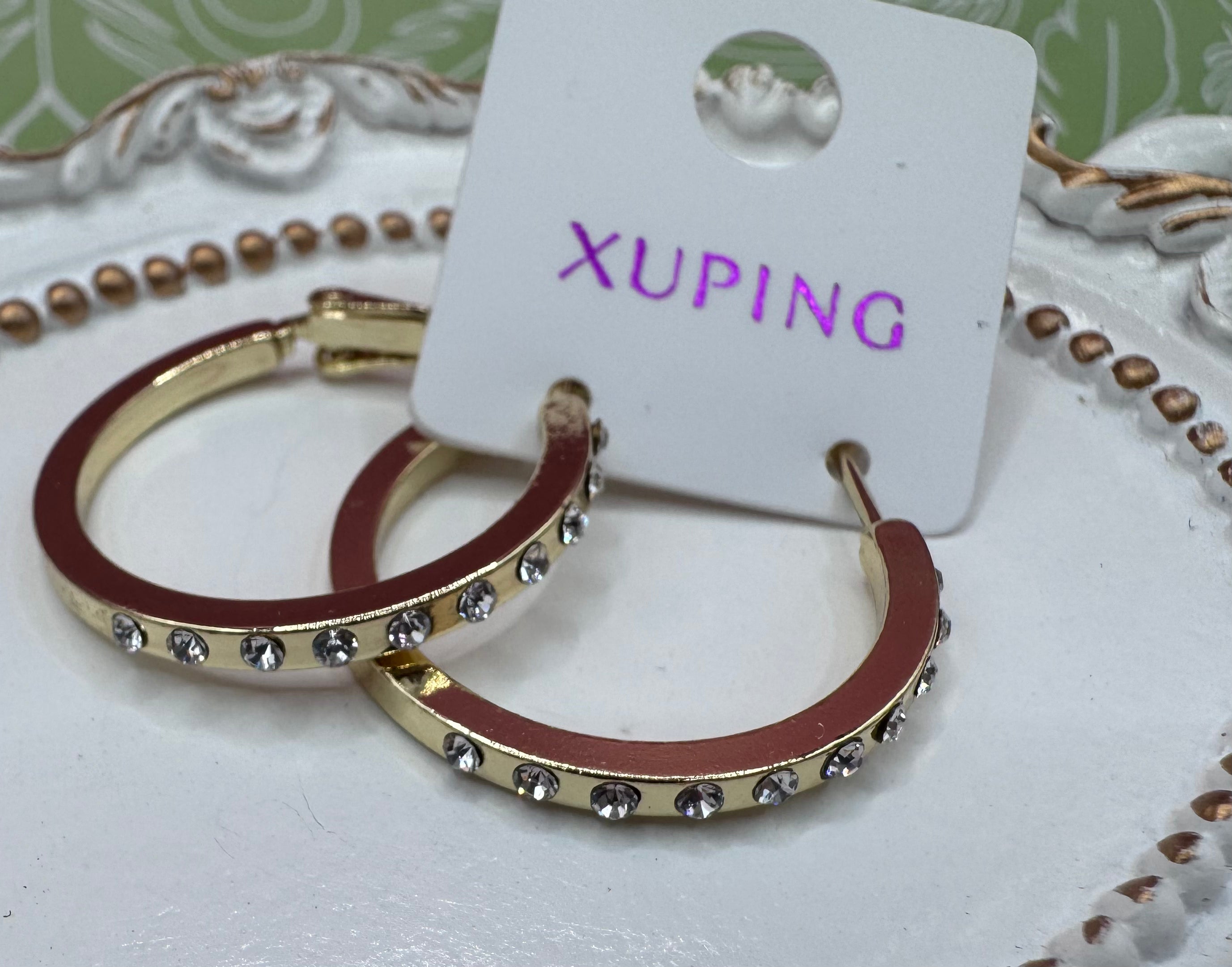 14k Bling Hoop Earing HBE-3165