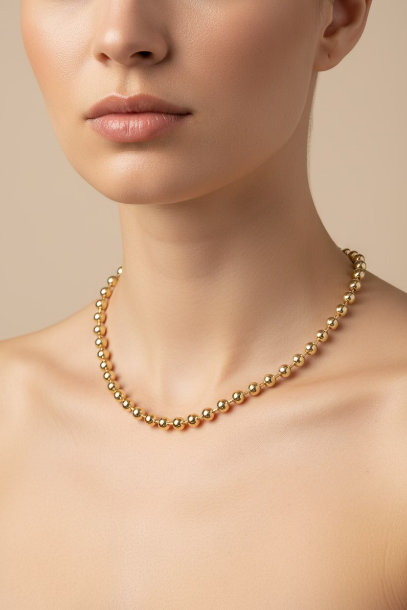 14K Necklace Chain 5-BB 45CM+3CM(18in + 2in)