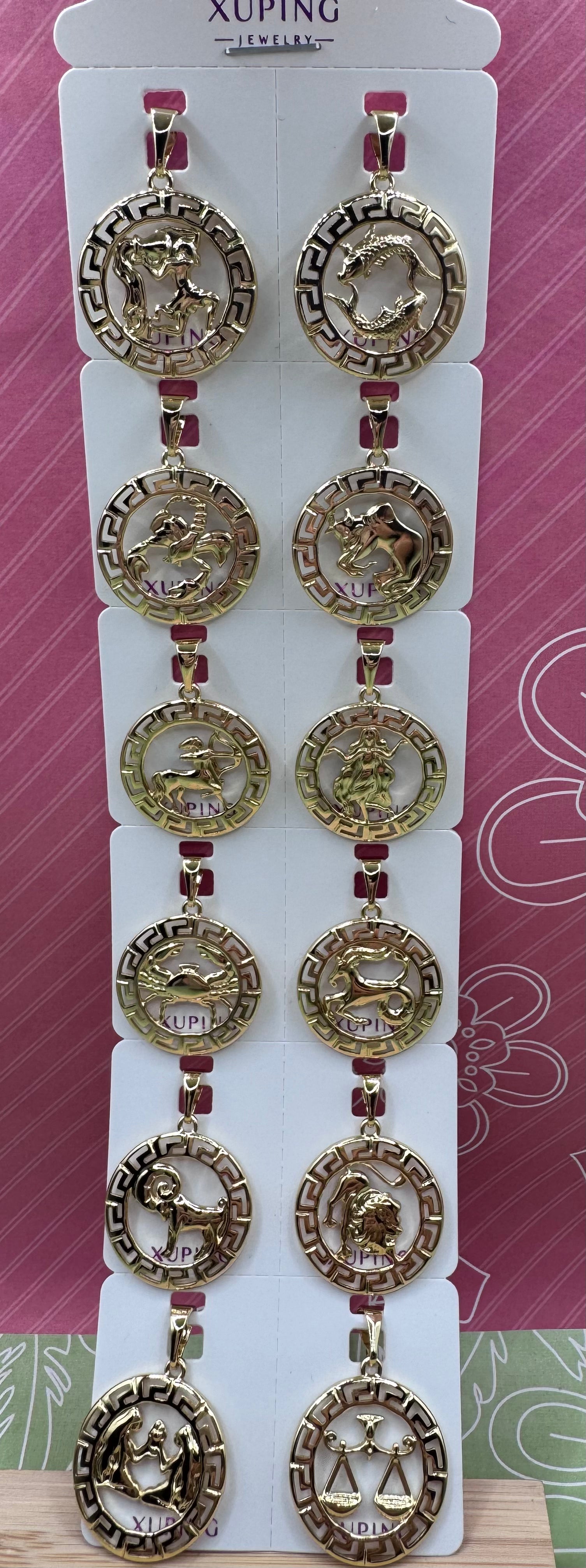 14K Horoscope Single Pendant