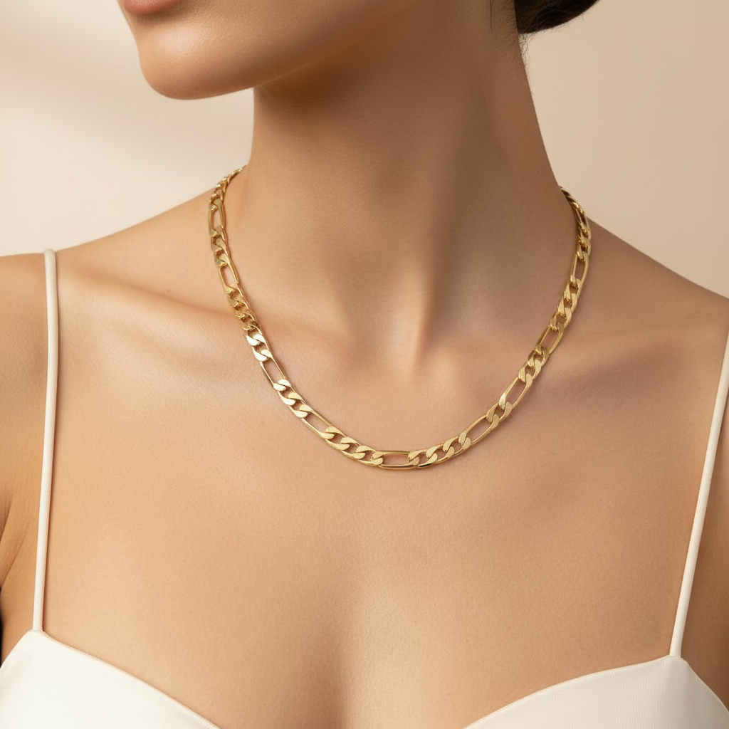 14K 22IN Figaro Necklace 6.3N-55CM LCC-27180069