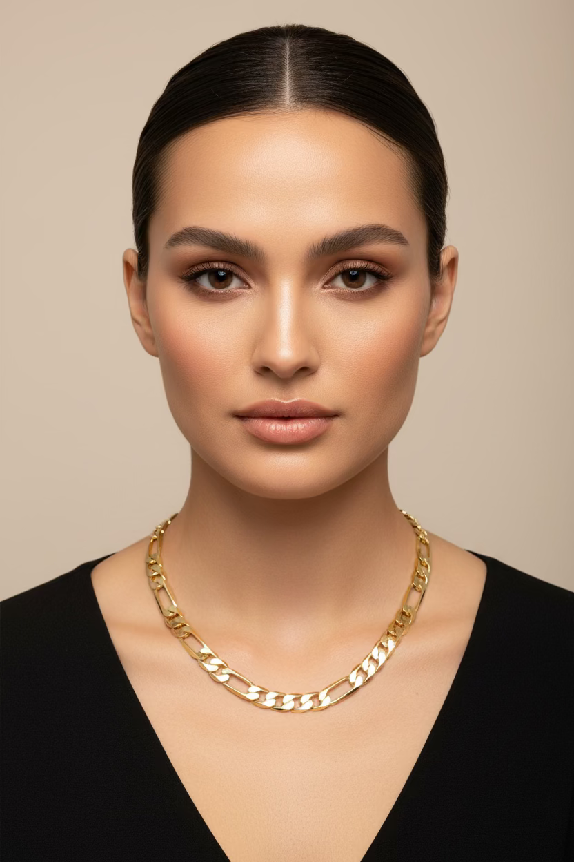 14K 18in Figaro Necklace Chain 8N-45CM LCC-27180076