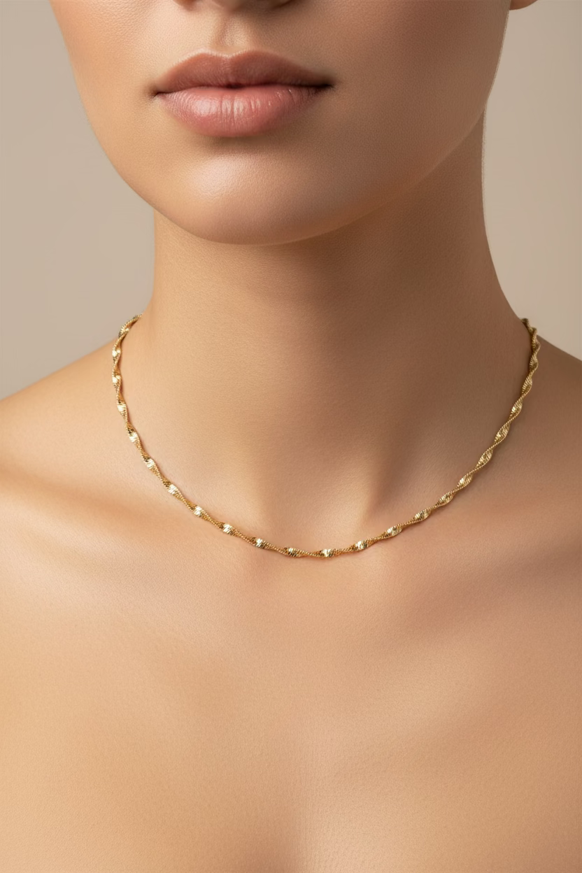 14K 18in Twisted Necklace Chain 2.8N-45CM LCC-27470030
