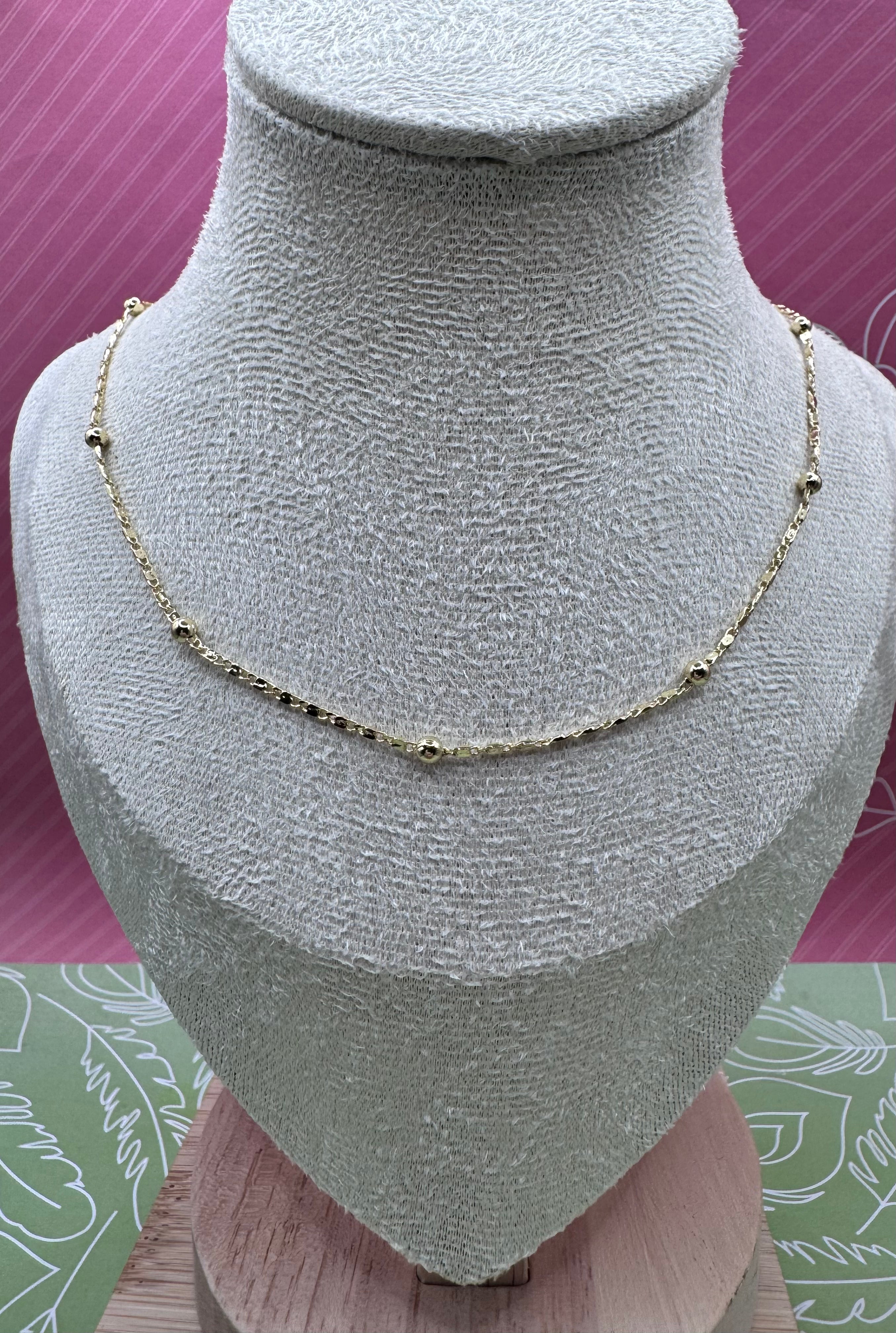 14K 18in Ball Chain Necklace 3N-45CM LCC-30220009