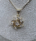 14K Flower Clear Pendant GS-03280004