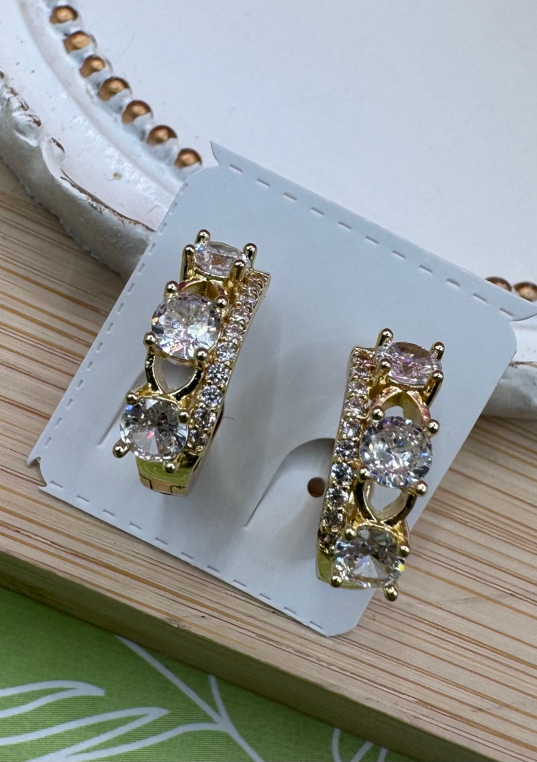 14k Bling Huggie Earrings RK-71740003