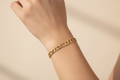 14K Diamond Cut Figaro Bracelet 5N-19CM LCC-27230036