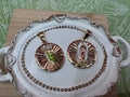 14K Two Face Religious Pendant Green/Tri-Color