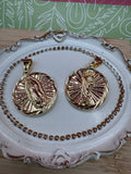 14K Two Face Religious Pendant