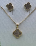 14K Clover Clear Set DC-29640006